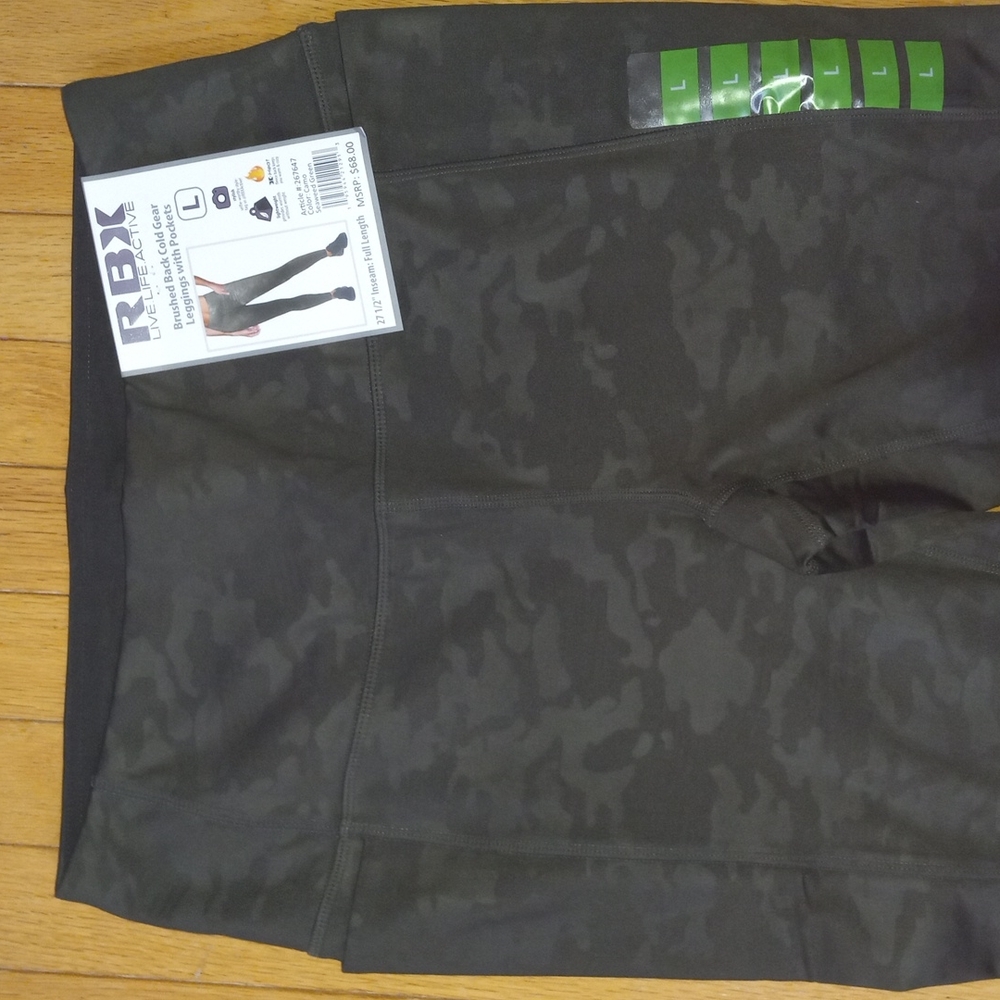 New RBX, camouflage inspired workout leggings large - Picture 2 of 6
